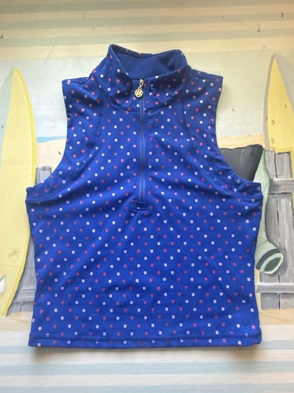 Lilly Pulitzer Luxletic Callie Half Zip Sleeveless Top